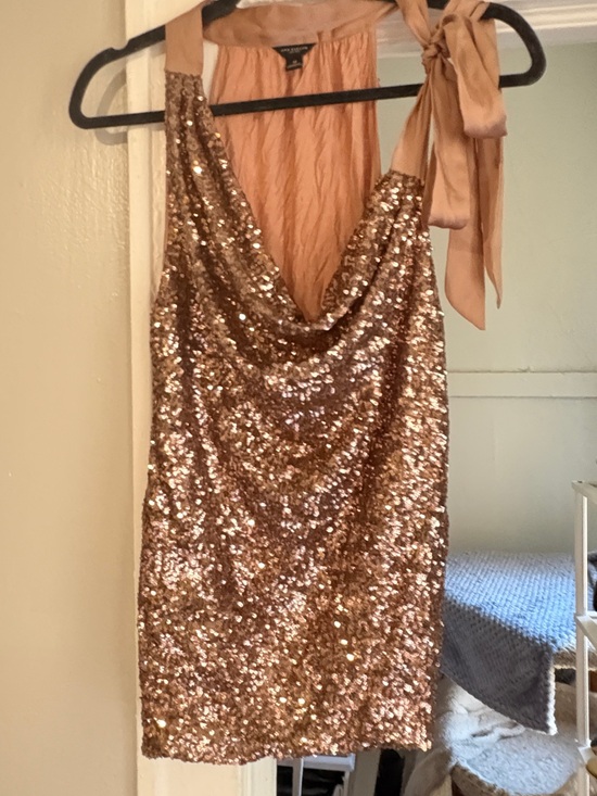 Ann Taylor Tops - Ann Taylor Blush Pink Sequin Halter Dress